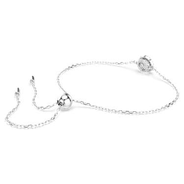 Una Angelic 手鏈, 圓形切割, 白色, 鍍白金色 - Swarovski, 5636266