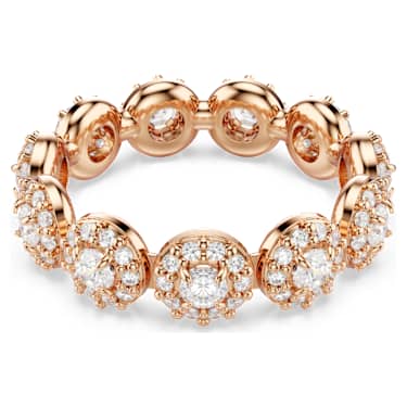 Inel Una Angelic, Tăietură rotundă, Alb, Finisaj din aur roz de 18k - Swarovski, 5636274
