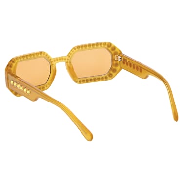 Occhiali da sole, Forma ottagonale, Pavé, SK0345 39E, Arancioni - Swarovski, 5636332