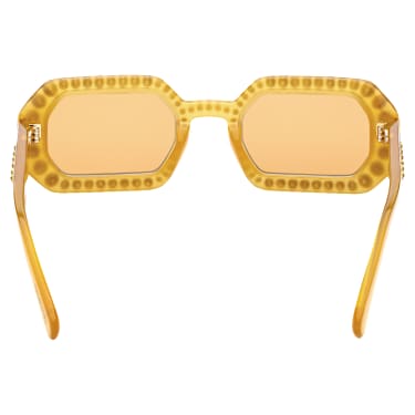 Occhiali da sole, Forma ottagonale, Pavé, SK0345 39E, Arancioni - Swarovski, 5636332