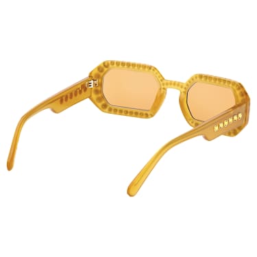 Occhiali da sole, Forma ottagonale, Pavé, SK0345 39E, Arancioni - Swarovski, 5636332