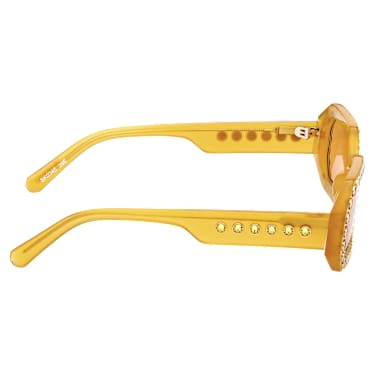 Occhiali da sole, Forma ottagonale, Pavé, SK0345 39E, Arancioni - Swarovski, 5636332