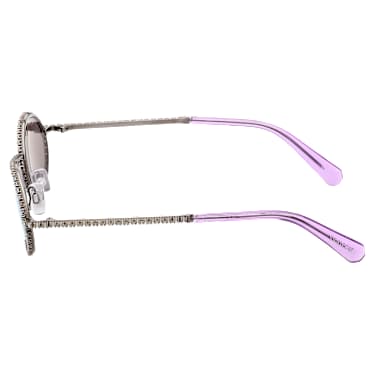 Lunettes de soleil, Forme ovale, Pavé, SK0340 08Y, Noires - Swarovski, 5636333