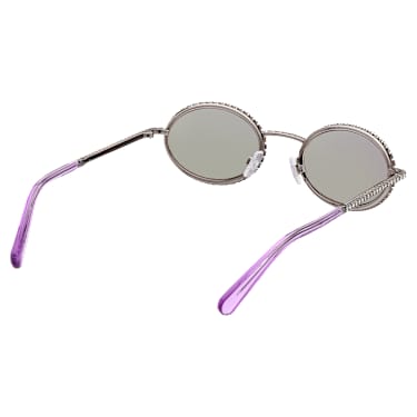 Lunettes de soleil, Forme ovale, Pavé, SK0340 08Y, Noires - Swarovski, 5636333