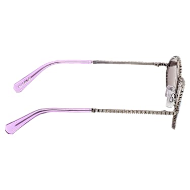 Lunettes de soleil, Forme ovale, Pavé, SK0340 08Y, Noires - Swarovski, 5636333