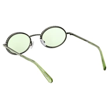 Gafas de sol, Forma ovalada, Pavé, SK0340 08N, Verdes - Swarovski, 5636334