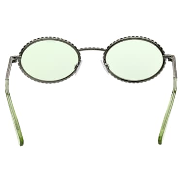 Gafas de sol, Forma ovalada, Pavé, SK0340 08N, Verdes - Swarovski, 5636334