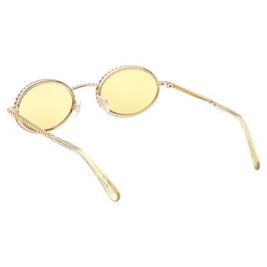 Sončna očala, Ovalna oblika, Pavé, SK0340 32L, Rumena - Swarovski, 5636335