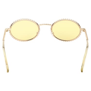 Zonnebril, Ovale vorm, Pavé, SK0340 32L, Geel - Swarovski, 5636335