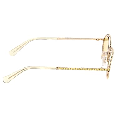 선글라스, 타원형 쉐입, 파베, SK0340 32L, 옐로우 - Swarovski, 5636335