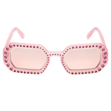 Sluneční brýle, Osmihranný tvar, Pavé, SK0345 72U, Růžová - Swarovski, 5636336
