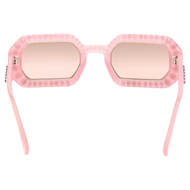 Sunglasses, Octagon shape, Pavé, SK0345 72U, Pink - Swarovski, 5636336