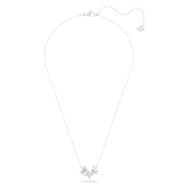 Collana Idyllia Lilia, Farfalla, Bianca, Placcato rodio - Swarovski, 5636421