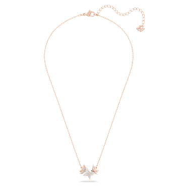 Idyllia Lilia Halskette, Schmetterling, Weiß, Roségold-Legierungsschicht - Swarovski, 5636422