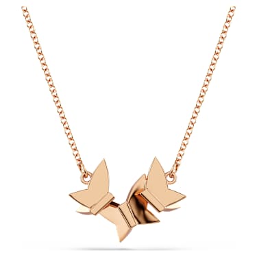 Collier Idyllia Lilia, Papillon, Blanc, Placage de ton or rosé - Swarovski, 5636422