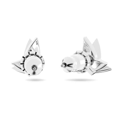 Idyllia Lilia Ohrstecker, Schmetterling, Weiß, Rhodiniert - Swarovski, 5636424