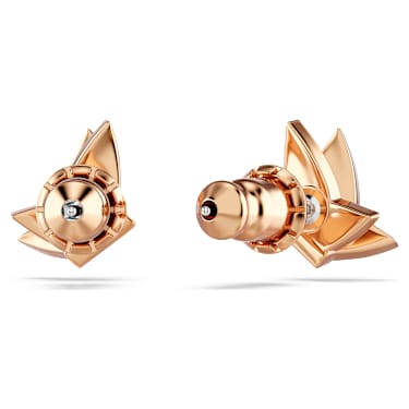 Brincos stud Idyllia Lilia, Borboleta, Branco, Lacado a rosa dourado - Swarovski, 5636427
