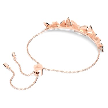 Bransoletka Idyllia Lilia, Motyl, Biała, Wykończenie z 18-karatowego różowego złota - Swarovski, 5636430