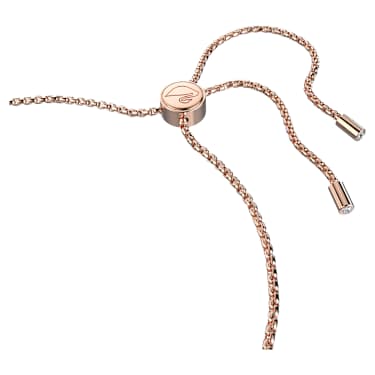 Lovely bracelet, Heart, White, Rose gold-tone plated - Swarovski, 5636443