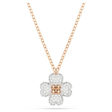 Latisha 链坠, 花朵, 粉红色, 玫瑰金色饰面 - Swarovski, 5636489