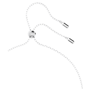 Dextera 鏈墜, 環形相扣, 白色, 鍍白金色 - Swarovski, 5636497