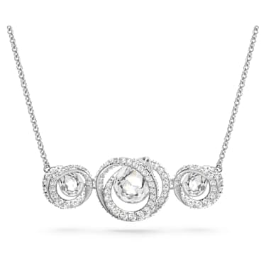 Generation 项链, 白色, 镀铑 - Swarovski, 5636587