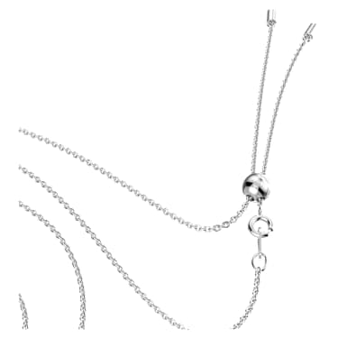 Collar Generation, Blanco, Baño de rodio - Swarovski, 5636587