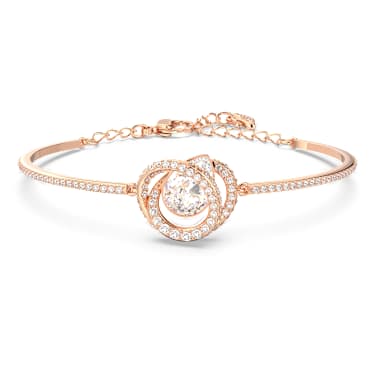 Generation 手鐲, 白色, 鍍玫瑰金色調 - Swarovski, 5636588
