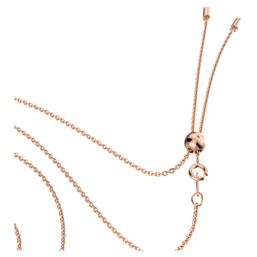 Collana Generation, Bianca, Placcato color oro rosa - Swarovski, 5636589