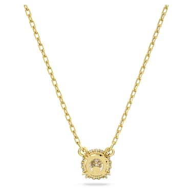 Stilla 鏈墜, 圓形切割, 白色, 18K 金飾面 - Swarovski, 5636703