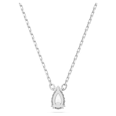 Stilla 펜던트, 피어 컷, 화이트, 로듐 플래팅 - Swarovski, 5636708