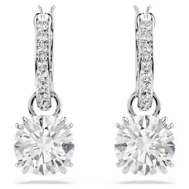 Stilla แหวนค็อกเทล, เจียระไนทรงกลม, ขาว, เคลือบโรเดียม - Swarovski, 5636717