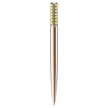 Ballpoint pen, Yellow, Rose gold-tone plated - Swarovski, 5637771