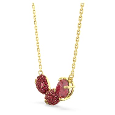 Cariti 鏈墜, 紅豆, 紅色, 鍍金色色調 - Swarovski, 5638344
