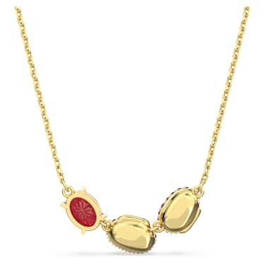 Cariti 鏈墜, 紅豆, 紅色, 鍍金色色調 - Swarovski, 5638344