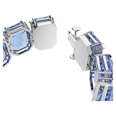 Millenia 手鏈, 超大Swarovski水晶, 八角形切割, 藍色, 鍍白金色 - Swarovski, 5638491