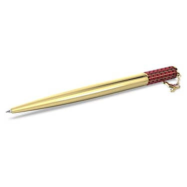 Cariti ballpoint pen, Red bean ice, Red, Gold-tone plated - Swarovski, 5639085