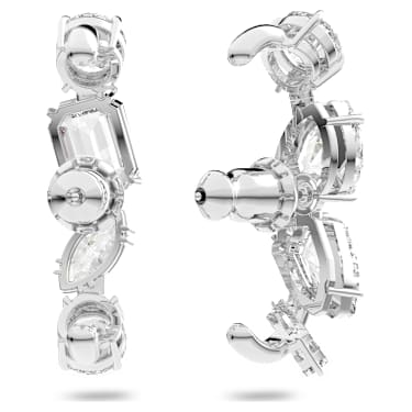 Gema Ohrspangen, Verschiedene Schliffe, Weiß, Rhodiniert - Swarovski, 5639331