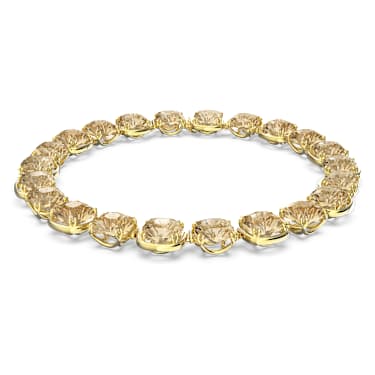 Harmonia choker, Cushion cut, Gold tone, Gold-tone plated - Swarovski, 5640041