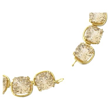 Harmonia 束颈项链, 枕形切割, 金色, 镀金色调 - Swarovski, 5640041