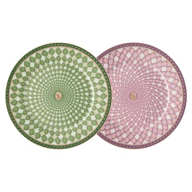 Zestaw talerzy Signum, Porcelana, Średni, Różnokolorowy - Swarovski, 5640061