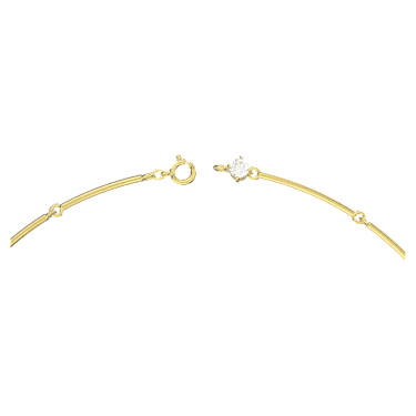 Constella necklace, Round cut, White, Gold-tone plated - Swarovski, 5640177