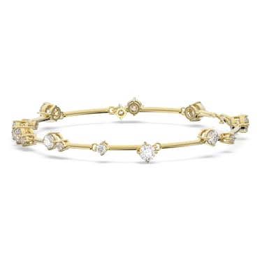 Bracelet-jonc Constella, Diverses tailles rondes, Blanc, Placage de ton or - Swarovski, 5640178