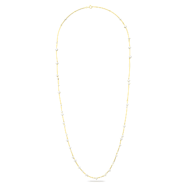 Constella 项链, 圆形切割, 大码, 白色, 镀金色调 - Swarovski, 5640183