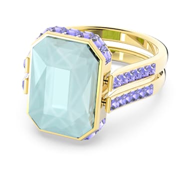 Chroma 戒指, 八角形切割, 彩色, 镀金色调 - Swarovski, 5640248