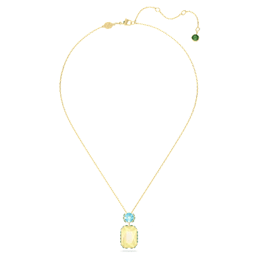Chroma necklace, Octagon cut, Multicolored, Gold-tone plated - Swarovski, 5640256