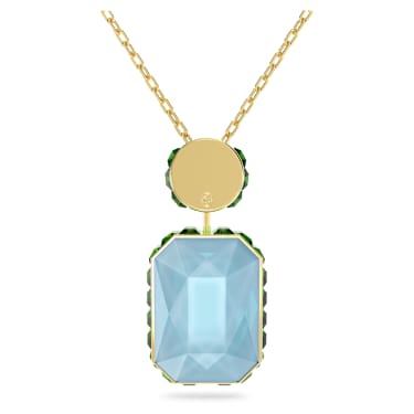 Chroma necklace, Octagon cut, Multicolored, Gold-tone plated - Swarovski, 5640256
