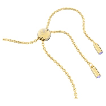 Pulseira Chroma, Lapidação octogonal, Multicor, Lacado a dourado - Swarovski, 5640258