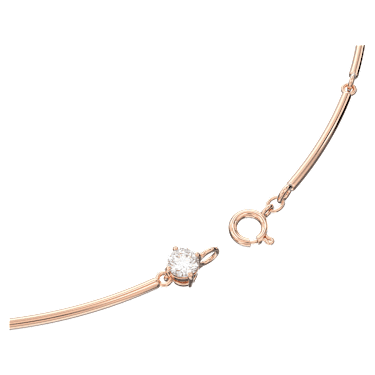 Constella layered necklace, Round cut, White, Rose gold-tone plated - Swarovski, 5640283