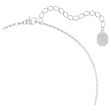 Una necklace, Trilliant cut, Blue, Rhodium plated - Swarovski, 5640290
